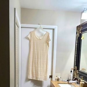 No Boundaries Beige/Off-White Hallow Out Dress
